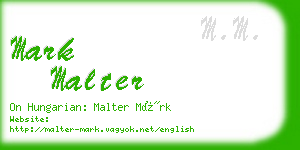 mark malter business card